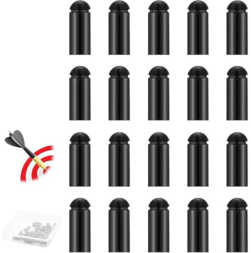 TPVUPC 20 PCS Protecteur de Vols de Fléchettes, Dart Flights Protector Aluminum, épargnants de vol de Fléchettes, Protecteur de vol, Dart léger Wing Savers Corrector Fixed 90 Grad-Noir