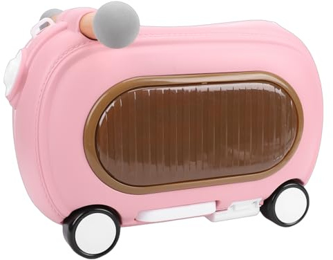 EMUKOEP Åkbar Småbarnsbagage, 20 Liters Handbagage med Hjul, Tålig Rullväska för Barn, Perfekt för Familjeresor, Roligt åkbagage för Småbarn (Rosa)