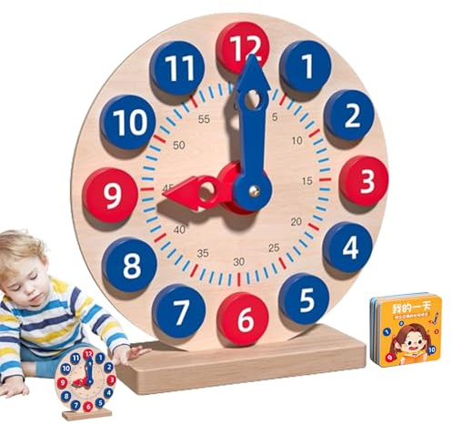 Genérico Mini Reloj Big, Relojes Digitales Analógicos, Reloj para Que Los Niños Aprendan | con Juego De Mesa Fly-Telling, Juguete Educativo De Aprendizaje del Tiempo para Niños De 3, 4 Y 5