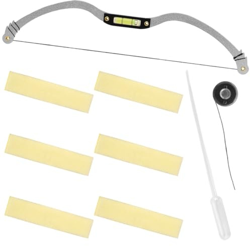 FOYTOKI Strumento per Disegnare Sopracciglia Regolabile in Lega di Alluminio, Righello Multifunzionale per Posizionamento e Modellatore di Sopracciglia, Set per Trucco Simmetrico