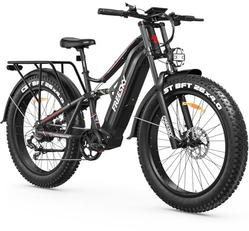 FREESKY 2026 Swift horse Ultra BAFANG Motor Electric Bike for Adults, 48V 35Ah Battery Ebike 140 Miles, 26 Fat Tire Dirt Mountain E Bike, Full Suspension, UL 2849 Certified by TÜV