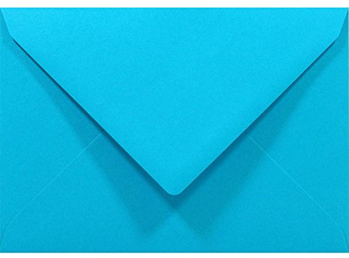 Netuno 50 Briefumschläge Blau DIN C6 11,4 x 16,2 cm 80g Rainbow bunte Umschläge Hochzeit Geburtstag Taufe Weihnachten Einladungskarten Einladungsumschläge Blau Briefhüllen Papier blu envelope