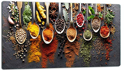 TMK ArtDeko – Schneidebrett Glas – Glasschneidebrett für die Küche 52x30 cm – Robust, Hygienisch & Rutschfest – Glas Schneidebrett – Zusätzliche Arbeitsfläche – Vielseitige Nutzung