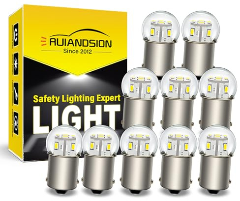 Ruiandsion 10pcs 1156 BA15S Lampadina LED 24V Bianco 3014 12SMD LED Chipsets P21W 7506 Lampadine LED Sostitutive per Luci Retromarcia/Indicatori Direzione/Luci Posteriori