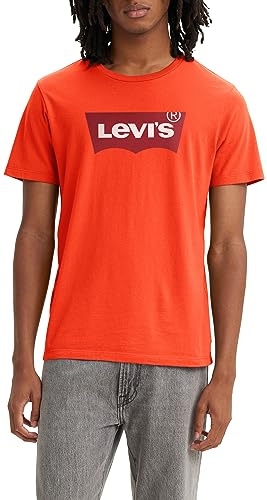 Levi's Graphic Crewneck Tee T-shirt, Batwing Mandarin Red, M Uomo