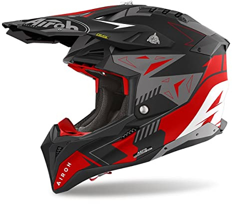AIROH CASCO OFFROAD AVIATOR 3 SPIN RED MATT M