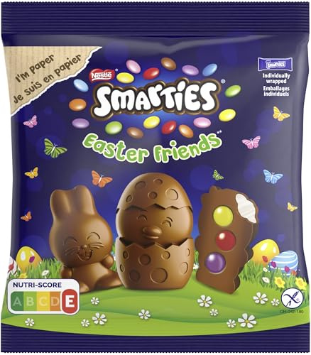 Nestlé SMARTIES Easter Friends, Osterschokolade als kleine Osterfiguren, Süßigkeiten zu Ostern, 1er Pack (1 x 65g)