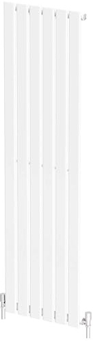 Radiant Living White Vertical Radiator 1600 x 452mm – Single Flat Panel Designer Radiator, High Efficiency Modern Steel Heating for Living Room & Bathroom