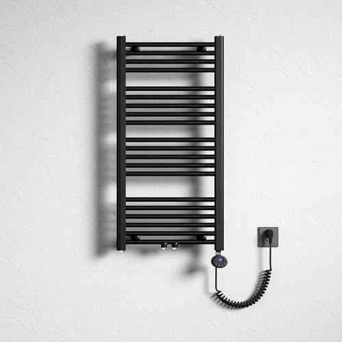 Mai & Mai Radiatore Piatto 100x50cm con Elemento Riscaldante 600W, Radiatore Scaldasalviette Termoarredo da Bagno Riscaldamento Elettrico o da Acqua Calda RHE in Acciaio, Antracite