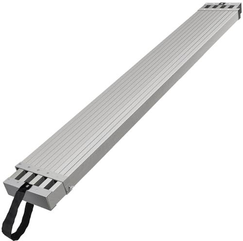 VEVOR Aluminum Telescoping Work Plank, 9-15FT, 500lbs Capacity, 12.5 inch Width, Scaffolding Plank with Skid-Proof Platform Scaffold Ladder Accessory