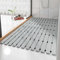 GAOCUNBING Duschabtropfmatte, rutschfeste Badewannen-Abflussmatte, beliebig zuschneidbares Lattenrost-Design, aufrollbare, schnell ablaufende Duschmatte für die Dusche Grey,61x90cm