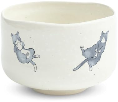 Manekineko-Ai Mini Chawan Japanese Matcha tea bowl Hannnari relax tea bowl Cute cat