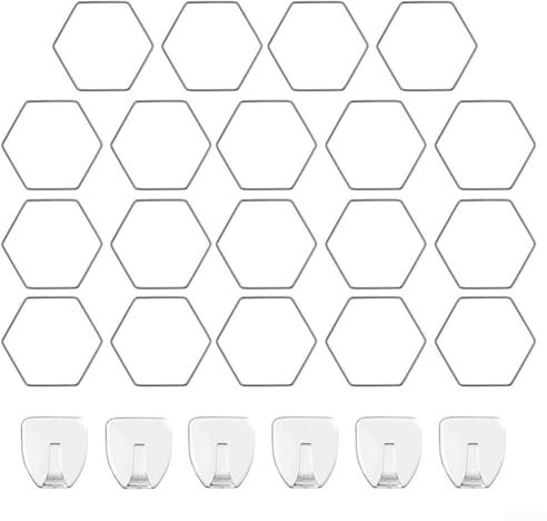 18 tralicci a catena per piante rampicanti, esagonale per design ad anello, accessorio da giardino fai da te, elegante telaio di supporto per piante