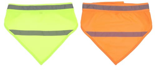 KOMBIUDA 2 pièces Lot de Bandanas Réfléchissants pour Chiot et Chien Écharpe Sécurité Haute Visibilité Accessoire Mode pour Promenades Nocturnes et Camping Couleur Couleur Aléatoire