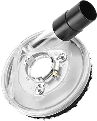 Xixian 80-125mm Clear Vacuum Dust Shroud, Dust Shroud with Brush Edges for Angle Grinders, Captures 99% of Dust, Improves Visibility and Durability, Fits 80~125mm Grinders, Dust