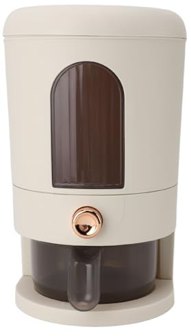 Riuulity Elegante Dispensador de Arroz con Capacidad de 5 Kg con Tapa Sellada, Contenedor de Almacenamiento de Arroz de Alta Durabilidad para Uso Familiar Diario