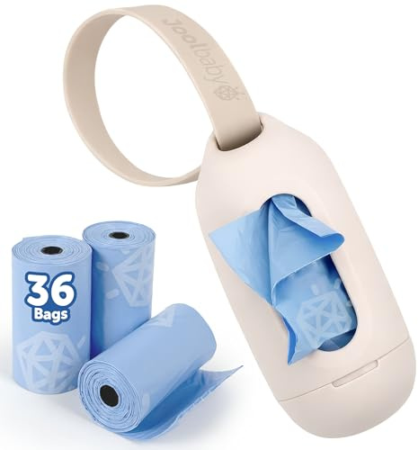 Jool Baby Dispensador de bolsas de pañales desechables (avena) + 3 rollos de recambio (aroma a lavanda) – Se fija al cochecito o bolsa de pañales para mayor comodidad sobre la marcha