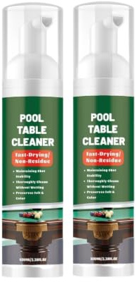 Fast-Drying Pool Table Felt & Ball Cleaner Foam, Removes Chalk Grim. (2PCS)