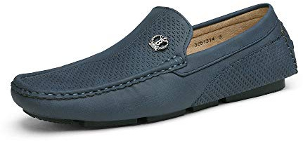 Bruno Marc Men's Driving Loafers Slip-on Shoes,Size 8,Navy,3251314