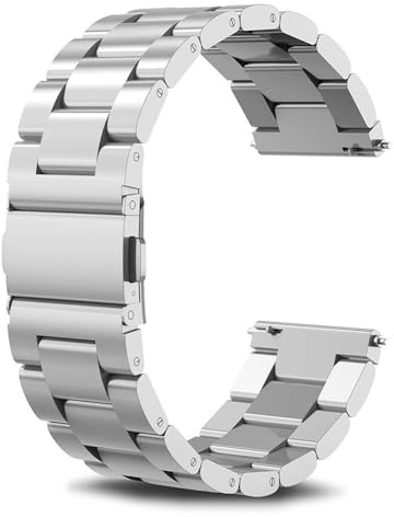 SUNDAREE Armband Kompatibel med Venu/Sq 2/Venu 2 Plus/Vívoactive 5 3/Vívomove 3 Trend/Forerunner 245 645 Music 165,20mm silver herr metallarmband metall rostfritt stål ersättning klockarmband