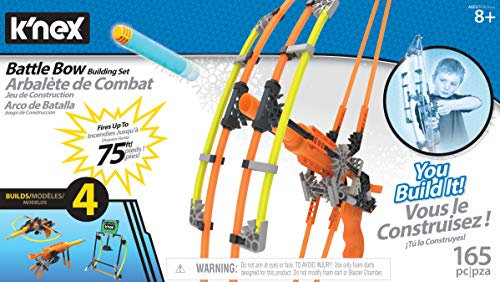 Kampfbogen-Baukasten, K'NEX CYBER-X, Basic Fun, 15247, Lernspielzeug für Jungen und Mädchen, 165 Teile MINT-Lernset, Konstruktionsbauspielzeug für Kinder ab 8 Jahren