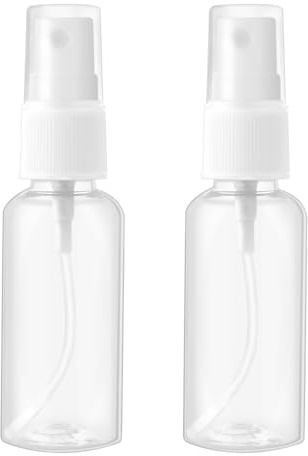 2 Stück Sprühflasche Transparente Kunststoff Feines Nebelparfüm Kleine Sprühflasche Tragbarer Zerstäuber Nachfüllbar Sprühbehälter für Sauber, Hydrat, Hautpflege (30ml)