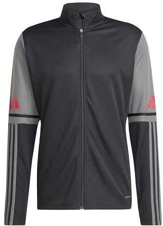 adidas Men's Squadra25 Training Jacket, black/team grey four/pure ruby, XL