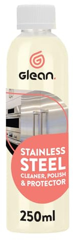 GLEAN Stainless Steel Cleaner Cream and Polish | 250ml | For Appliances, Doors & Panels | Eco-Friendly Formula | Grease Removal And Protective Shine | Ultimate Appliance Cleaner | Kitchen & Bathroom