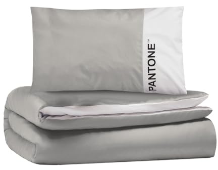PANTONE - Set Copripiumino Matrimoniale Cotone per Piumone Letto Composto da Sacco Copri Piumino 255x200 Patella 40cm + Federe Cuscino Letto 50x80, Parure Copripiumino per Completo Letto Matrimoniale