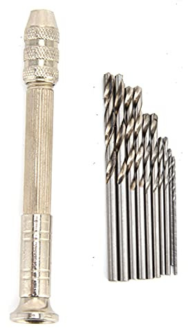 Trapano a mano con morsa a perno Mini perforatore manuale per foratura Intaglio accurato in noce con punte elicoidali