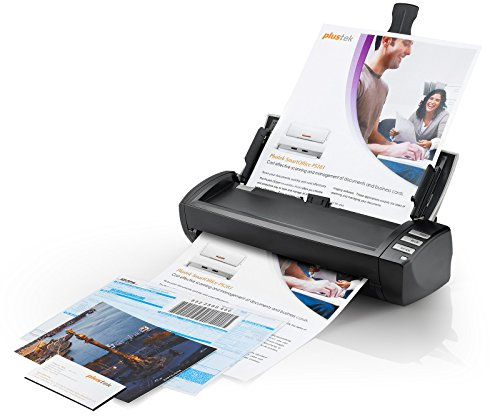 Plustek Mobile Scanner AD480 - Scanner Recto Verso Compact, Alimentation USB, A4, 20 ppm, Carte Plastique Acceptable