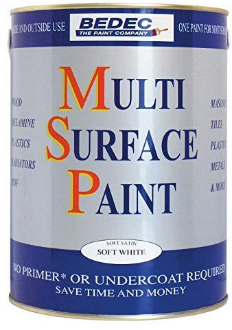 Bedec Multi Surface Paint Soft Satin Soft White 5 Litre