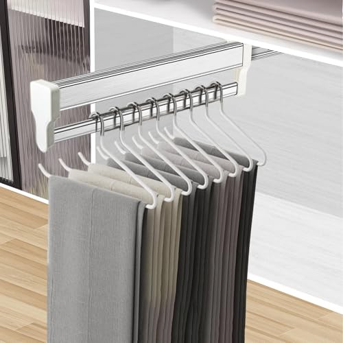 MAFAGE Tringle à vêtements réglable Barre télescopique en Acier Inoxydable Push-Pull Armoire Organisateur pour penderie suspendre les armoires 292mm