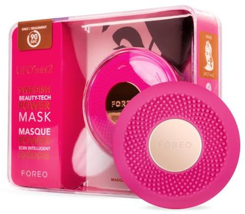 Foreo Ufo Mini 2 Full Facial Led Mask Treatment, Red Light Therapy, Face Masks Beauty Treatment, Korean Skincare, Thermotherapy & Face Massager, Moisturiser, Increased Skin Care Absorption, Fuchsia