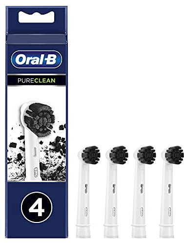 Oral-B Têtes de Rechange pour Brosse à Dents Pure Clean Carbone - Lot de 4