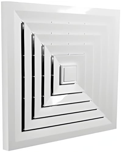 LEDUNI ® Extractor para Oficinas Cocinas Baños 60X60 cm 50W IP44 100Ø con Compuerta Antirretorno 650 m3/hora