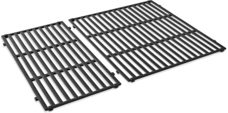Weber Crafted Grill Grates, Suitable for Genesis 300 Series (from 2016) - Two-Piece, Porcelain-Enamelled Cast Iron - Black (7853)