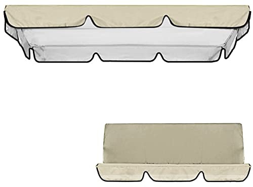 SJASD Telas para Toldo Balancin Jardin Exterior,Toldo de Repuesto para Asiento de Columpio Recubrimiento de PU Impermeable,Telas Toldos Columpio Balancin 2/3 Plazas Recambio Balancin Jardin