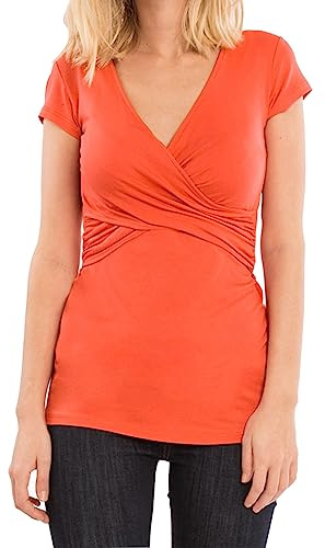 Buliezy Blusa de Maternidad, Camiseta de Lactancia Materna, Camiseta sin Mangas, Cuello en V, Rayas Blancas y Negras, Ropa de