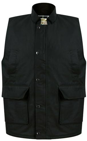 Gillicci MENS WAX PADDED LINED COUNTRY OUTDOOR SHOOTING FISHING FARMING HUNTING BODYWARMER GILET