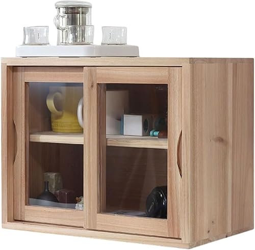Vetrina rettangolare in legno da banco con porta antipolvere per dispensa da cucina