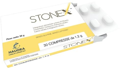 HauoraMed Stonex Integratore Alimentare per il Benessere Urinario, in 30 Compresse da 1,2 g a Base di Phyllanthus Niruri, Crisantello, Cedracca, Citrati di Potassio, Calcio e Magnesio