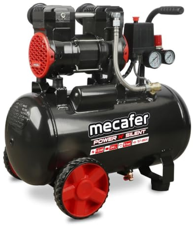 Mecafer Compresseur Power N' Silent 425623-24 L - 1,5 HP