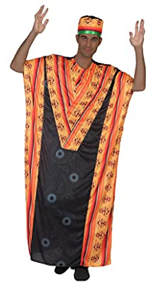 ATOSA 38898 kostym afrikansk man XL orange-karneval