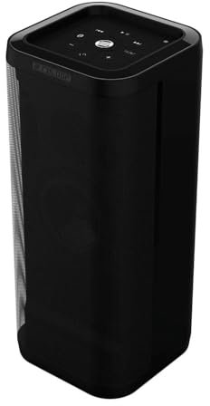 Reloop 100 W tragbarer Bluetooth Lautsprecher, Massive Bass-Performance durch 6” Tiefton-Treiber, 10 Std Akku, 30 m Reichweite, Schwarz Groove Blaster BT