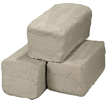 NEU 10kg Töpferton Westerwald/Tonmasse Steingut unschamottiert, weiß