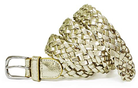 Gloop Damen Flechtgürtel Geflochtener Schmaler Hüftgürtel One Size Gürtel passt gut für Rock Kleid Jacke und Jeans 3 cm Breit