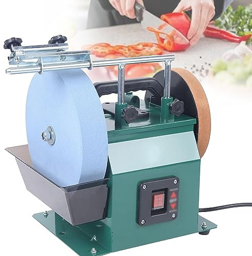 Levigatrice a umido,affilatura,Affilatrice elettrica per coltelli,smerigliatrice bagnata,Smerigliatrice da Banco Affilatrice ad Acqua,110V