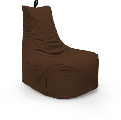 Nadimaideal Gamer Sitzsack Komfort XL - XXL für Kinder, Teenager & Erwachsene | Indoor & Outdoor | Sitzsack Gaming | Füllung EPS Perlen (Braun, Sitzsack XXL)