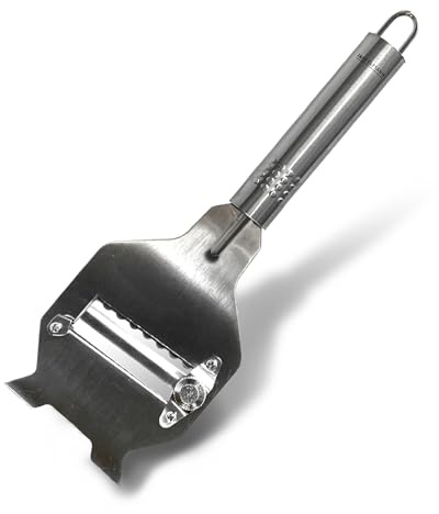Fackelmann affetta tartufo regolabile, ideale per tartufi, formaggi, cioccolato, materiale in acciaio inossidabile, con vite di bloccaggio, lavabile in lavastoviglie, dimensione 25x9 cm